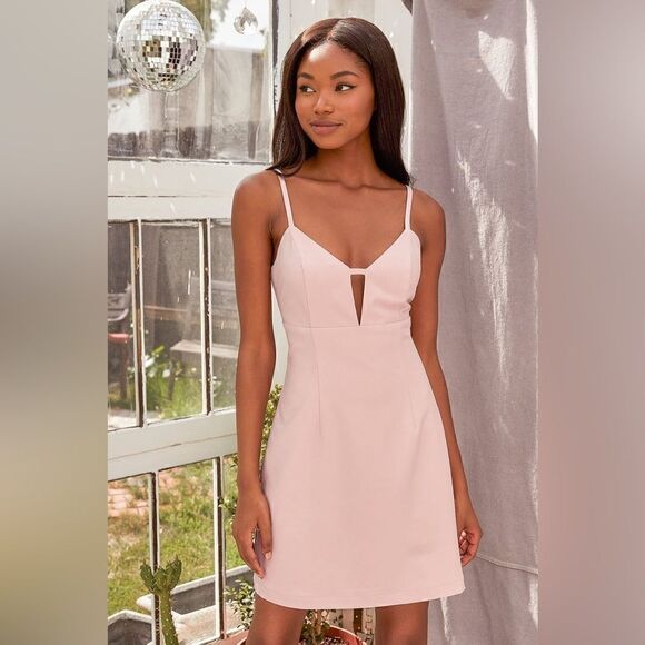 Lulus | Sultry Moments Blush Pink Sleeveless Mini Dress - Picture 1 of 8